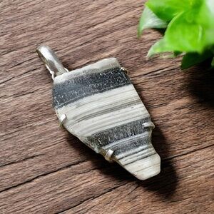 Handmade Zebra Jasper Gemstone Pendant